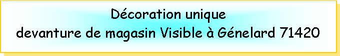 Zone de Texte: Dcoration unique devanture de magasin Visible  Gnelard 71420