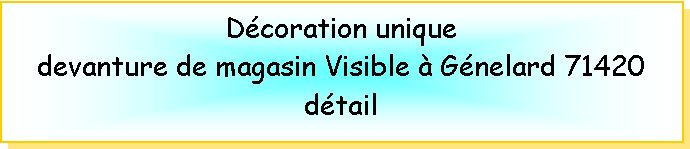Zone de Texte: Dcoration unique devanture de magasin Visible  Gnelard 71420dtail