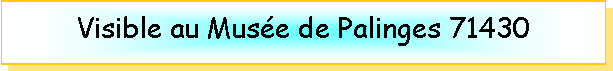 Zone de Texte: Visible au Muse de Palinges 71430